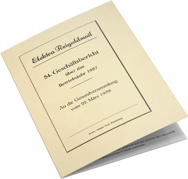 Geschäftsbericht über das Betriebsjahr 1957